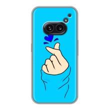 Чехлы (Знак сердечка) на Nothing Phone 2a – Сердце на синем