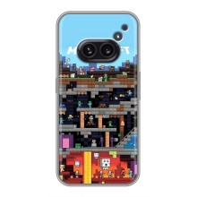 Чохол Майнкрафт на Nothing Phone 2a (AlphaPrint) Minecraft (фон Minecraft)