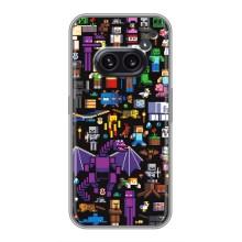 Чехол майнкрафт для Nothing Phone 2a – Все персонажи