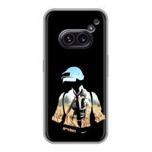 Силиконовый чехол с картинкой "Герой Pubg" на Nothing Phone 2a – Пубг мен