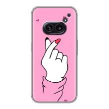 Чохол з принтом для Nothing Phone 2a (AlphaPrint - Знак сердечка)