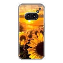 Чехол с Цветами для Nothing Phone 2a (поле подсолнухов)