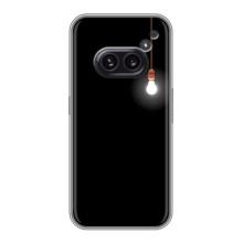 Чехол с картинками на черном фоне для Nothing Phone 2a – Лампочка