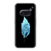 Чехол с картинками на черном фоне для Nothing Phone 2a – Листочек