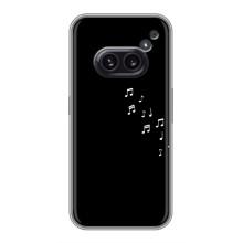 Чехол с картинками на черном фоне для Nothing Phone 2a – Ноты