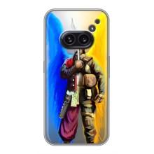 Чехол с картинкой (Патриотический КОЗАК) на Nothing Phone 2a – Козак с крыльями