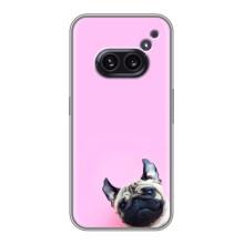 Бампер для Nothing Phone 2a с картинкой "Песики" – Собака на розовом