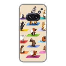 Чохол з Прикольним Принтом на Nothing Phone 2a – Йога свинок