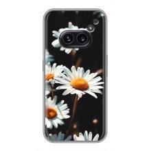 Чехол с ромашками на Nothing Phone 2a – Белые ромашки