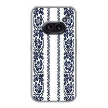 Силиконовый Чехол на Nothing Phone 2a с картинкой Вышиванки – Синяя вышиванка