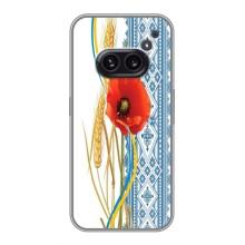 Силиконовый Чехол на Nothing Phone 2a с картинкой Вышиванки – Вышиванка с цветком