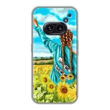 Чехол Стильные девушки на Nothing Phone 2a – Девушка на поле
