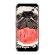 Чехол (ТПУ) Милые собачки для Nothing Phone 2a – Смешной Мопс