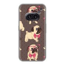 Чехол (ТПУ) Милые собачки для Nothing Phone 2a – Собачки Мопсики
