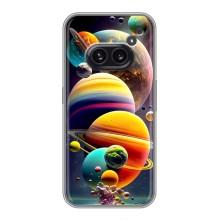 Чехол (ТПУ) с планетами на Nothing Phone 2a – Солнечна система