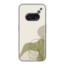 Силиконовый чехол с принтом в цветах на Nothing Phone 2a – Монстера зелёная