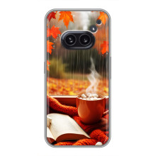 Чехол с уникальным дизайном «Осень с кофе» для Nothing Phone 2a – Кофе и дождь