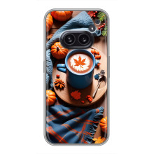 Чехол с уникальным дизайном «Осень с кофе» для Nothing Phone 2a – Кофе и тыквы