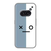Силиконовые Чехлы (смешные стикеры) для Nothing Phone 2a – Серо-белый