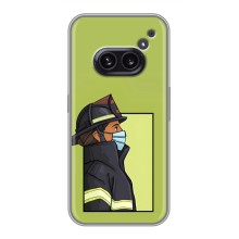 Силиконовый бампер (Работники) на Nothing Phone 2a (Пожарник)