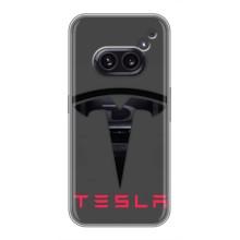 Силиконовый бампер с картинкой машины на Nothing Phone 2a – Logo TESLA