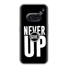 Силиконовый Чехол на Nothing Phone 2a с картинкой Nike – Never Give UP