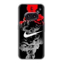Силиконовый Чехол на Nothing Phone 2a с картинкой Nike (Nike дым)