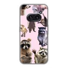 Силиконовый Чехол с Енотами на Nothing Phone 2a – Смешные Еноты