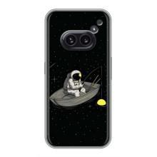 Силиконовый Чехол с принтом "Космонавты" на Nothing Phone 2a – Космонавт на рыбалке