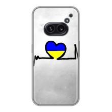 Силиконовый Чехол на Nothing Phone 2a (Я-Украина) – Украинская кардиограмма
