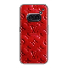 Текстурный Чехол Louis Vuitton для Насинг Фон 2а – Красный ЛВ