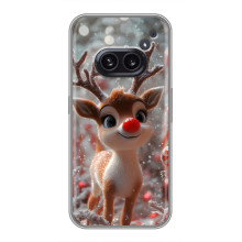 Яркий чехол для Nothing Phone 2a с Зимними Оленятами