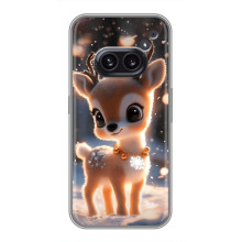 Яркий чехол для Nothing Phone 2a с Зимними Оленятами – Оленёнок