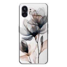 Чохол з квітковим принтом на Фон 3 – Квіти на білому