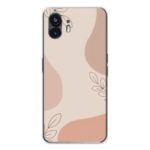 Чехол цветочный дизайн для Nothing Phone 3 – Коричневый фон