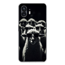 Чохол з принтом стильні тварини для Фон 3 – Овечка в окулярах