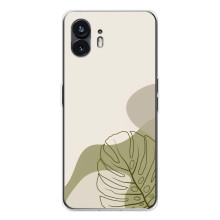 Силконовий чохол з принтом в квітах на Nothing Phone 3 (Монстера зелена)