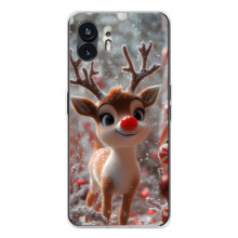 Яркий чехол для Nothing Phone 3 с Зимними Оленятами