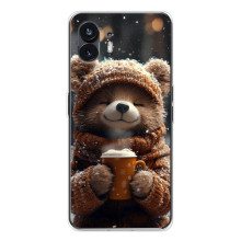 Друкований чохол 'Звірята з кавою' для Nothing Phone 3 – Мішка з кавою