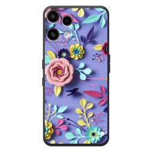 Чехлы с Цветами для Nothing Phone (3a) Lite (VPrint) (Цветочный дизайн)