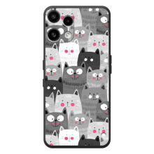 Чехлы с Котиками для Nothing Phone (3a) Lite (VPrint) (Рисованные котики)