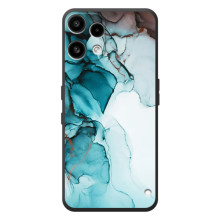 Чехол для Ничего Телефон (3а) Лайт 
 - с принтом (Дизайнерские) (AlphaPrint) (Бирюзовый мрамор)