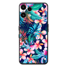 Чехол для Ничего Телефон (3а) Лайт 
 - с принтом (Дизайнерские) (AlphaPrint) (Красочные цветы)