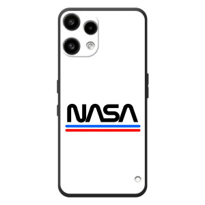 Силиконовый бампер с принтом "Наса" на Nothing Phone (3a) Lite – NASA на белом фоне