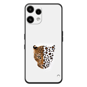 Чехол с леопардовым принтом на Nothing Phone (3a) Lite – Леопард на белом