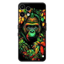 Чехол с Обезьянами Nothing Phone (3a) Lite - (AlphaPrint) – Обезьяна в тропиках