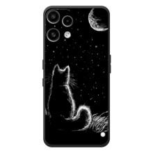 Чехол с принтом для Nothing Phone (3a) Lite (AlphaPrint) Модные коты (Котик и луна)