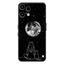 Чехол с рисунком кот на Nothing Phone (3a) Lite – Девушка с котом