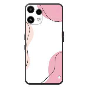 Чехол цветочный дизайн для Nothing Phone (3a) Lite (Розовый фон)