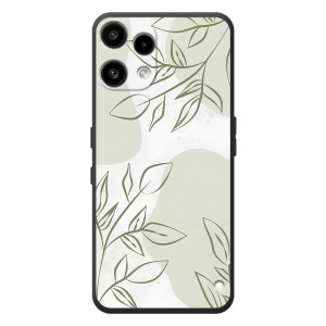 Чехол цветочный дизайн для Nothing Phone (3a) Lite (Зелёный дизайн)